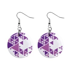 Art Purple Triangle Mini Button Earrings by Mariart