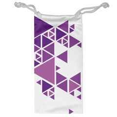 Art Purple Triangle Jewelry Bag by Mariart