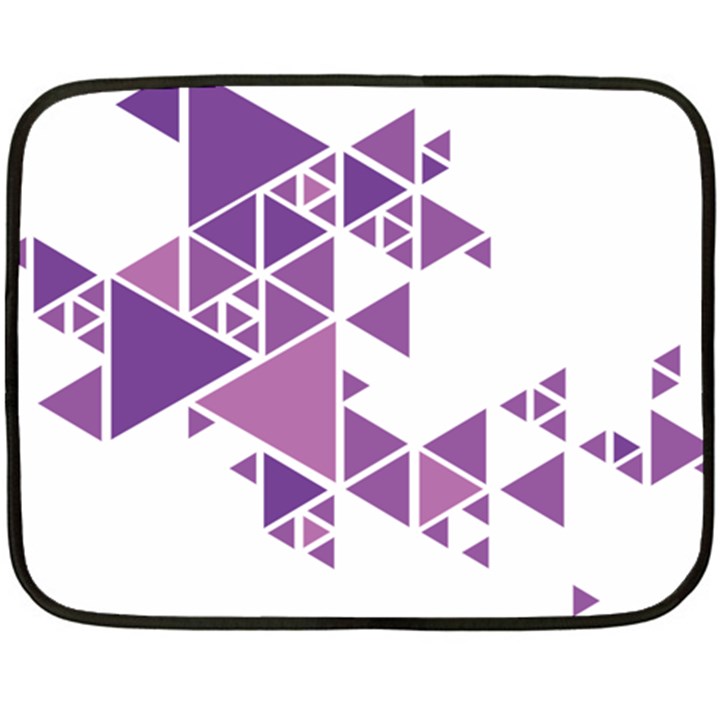 Art Purple Triangle Double Sided Fleece Blanket (Mini) 