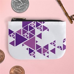 Art Purple Triangle Mini Coin Purse by Mariart