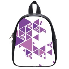 Art Purple Triangle School Bag (small) by Mariart