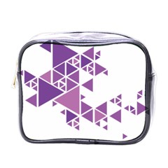 Art Purple Triangle Mini Toiletries Bag (one Side) by Mariart