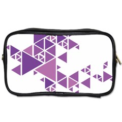 Art Purple Triangle Toiletries Bag (one Side) by Mariart