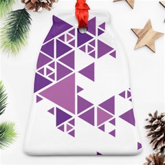 Art Purple Triangle Bell Ornament (two Sides) by Mariart