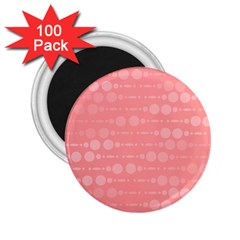 Background Polka Dots Pink 2 25  Magnets (100 Pack) 