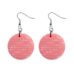 Background Polka Dots Pink Mini Button Earrings by Mariart