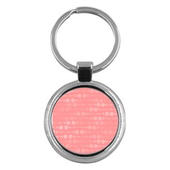 Background Polka Dots Pink Key Chains (round)  by Mariart