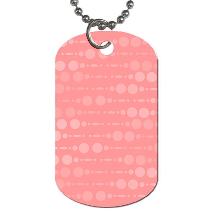 Background Polka Dots Pink Dog Tag (One Side)