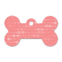 Background Polka Dots Pink Dog Tag Bone (two Sides) by Mariart