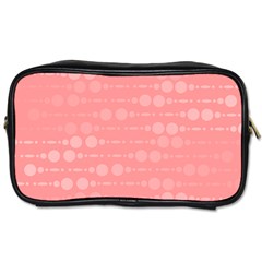 Background Polka Dots Pink Toiletries Bag (one Side) by Mariart