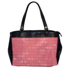 Background Polka Dots Pink Oversize Office Handbag by Mariart