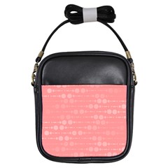 Background Polka Dots Pink Girls Sling Bag by Mariart