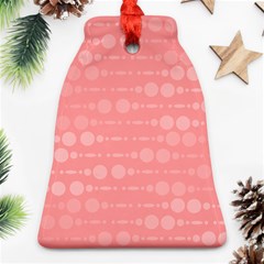 Background Polka Dots Pink Bell Ornament (two Sides) by Mariart