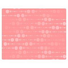 Background Polka Dots Pink Double Sided Flano Blanket (medium)  by Mariart