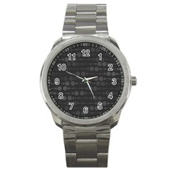 Background Polka Dots Sport Metal Watch