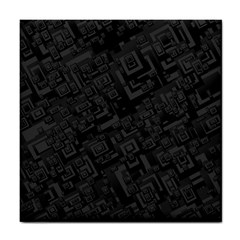 Black Rectangle Wallpaper Grey Tile Coasters by Mariart