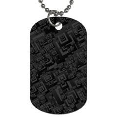 Black Rectangle Wallpaper Grey Dog Tag (one Side) by Mariart