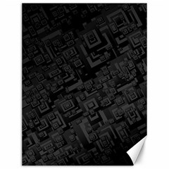 Black Rectangle Wallpaper Grey Canvas 12  X 16  by Mariart