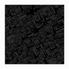 Black Rectangle Wallpaper Grey Medium Glasses Cloth (2-side) by Mariart