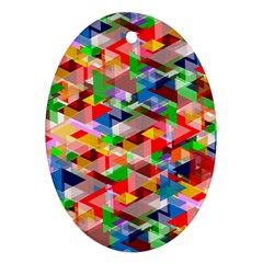 Background Triangle Rainbow Ornament (oval) by Mariart