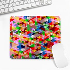 Background Triangle Rainbow Large Mousepads by Mariart