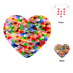 Background Triangle Rainbow Playing Cards (heart) by Mariart