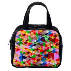 Background Triangle Rainbow Classic Handbag (one Side) by Mariart