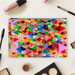 Background Triangle Rainbow Cosmetic Bag (large) by Mariart