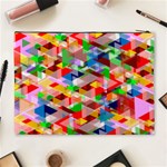 Background Triangle Rainbow Cosmetic Bag (XL) Back