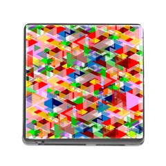 Background Triangle Rainbow Memory Card Reader (square 5 Slot) by Mariart