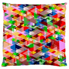 Background Triangle Rainbow Large Cushion Case (two Sides) by Mariart