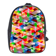 Background Triangle Rainbow School Bag (xl) by Mariart