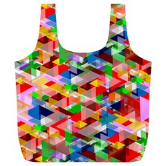 Background Triangle Rainbow Full Print Recycle Bag (xl) by Mariart