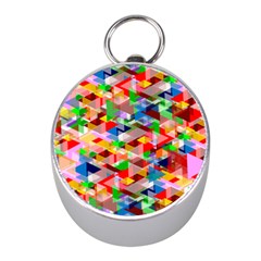 Background Triangle Rainbow Mini Silver Compasses