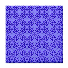 Blue Curved Line Tile Coasters by Mariart