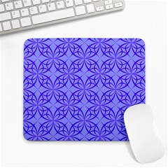 Blue Curved Line Large Mousepads by Mariart