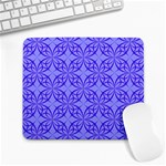 Blue Curved Line Large Mousepads Front