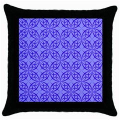 Blue Curved Line Throw Pillow Case (black) by Mariart