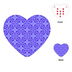 Blue Curved Line Playing Cards (heart) by Mariart