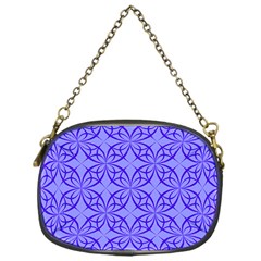 Blue Curved Line Chain Purse (one Side) by Mariart