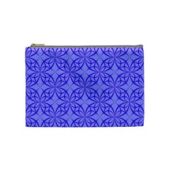 Blue Curved Line Cosmetic Bag (medium) by Mariart