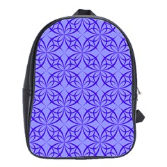 Blue Curved Line School Bag (large) by Mariart