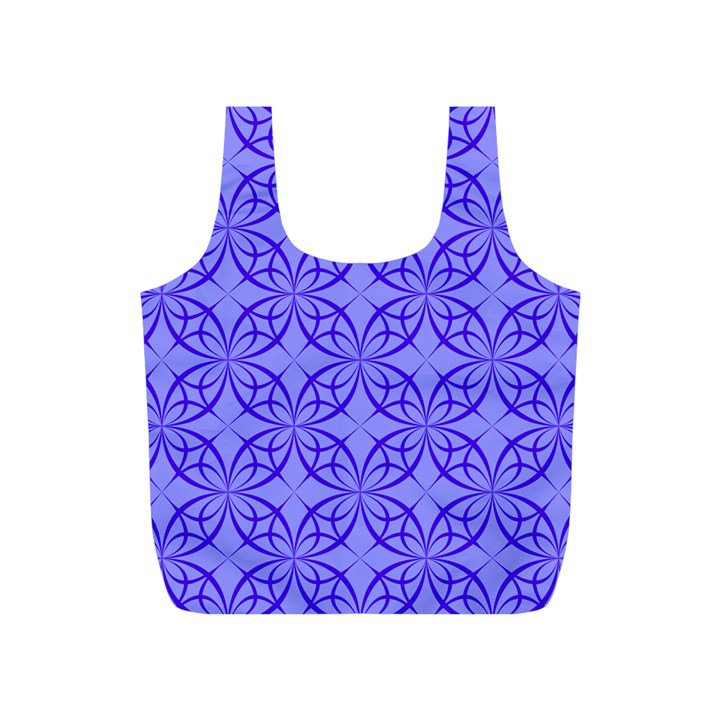 Blue Curved Line Full Print Recycle Bag (S)