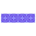 Blue Curved Line Satin Scarf (Oblong) Front