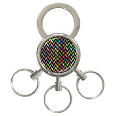 Abstract Geometric 3-ring Key Chains by Mariart