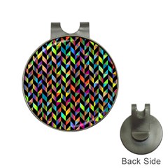 Abstract Geometric Hat Clips With Golf Markers