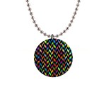 Abstract Geometric 1  Button Necklace Front