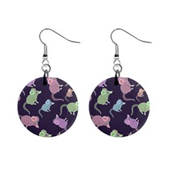 Animals Mouse Mini Button Earrings by Mariart