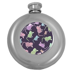 Animals Mouse Round Hip Flask (5 Oz) by Mariart