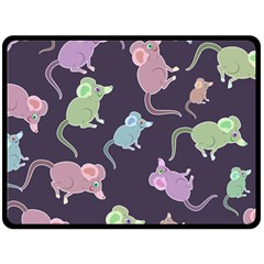 Animals Mouse Fleece Blanket (large)  by Mariart